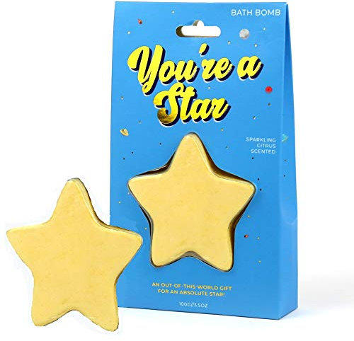 Gift Republic - Riesen Badebombe You're a star | Badestern für die Badewanne 1x | Bubble pearl Zitrus Duft | 1 Bubble bathtub pearl | Geschenk an Weihnachten, Geburtstag, Valentinstag