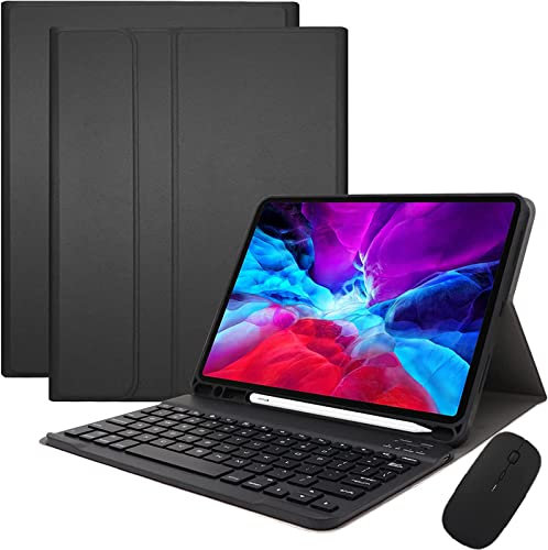 iPad Pro 10.5 2017 & iPad Air 3 10.5 2019 avec étui Porte-Crayon, avec Souris et Clavier rétroéclairé Bluetooth sans Fil détachable magnétiquement 7 Couleurs pour ipad 10.5 Pouce Pro 2017/Air 3 2019