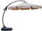 Grand patio Sonnenschirm Sonnenschutz Balkon 300 cm, Marktschirm Ampelschirm 3m mit Ständer & Kurbel, mit Volant, Groß Sonnenschirme Terrassenschirm für Garten, Balkon, Terrasse, Strand (Beige)