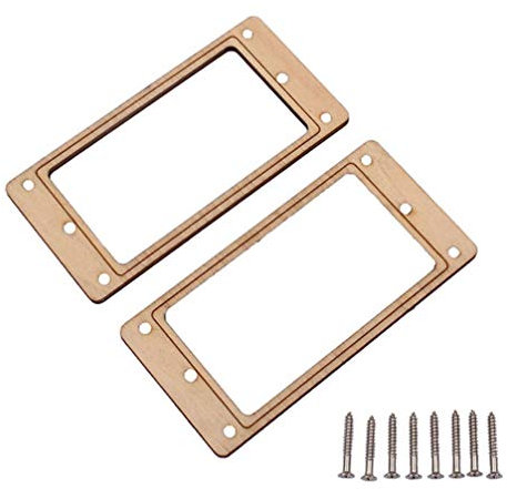 MILISTEN 2st Gitarren-humbucker-ring Tonabnehmerring Musikinstrument Gitarren-tonabnehmerrahmen Montagering Gitarre Tonabnehmer-abdeckring Pickup-ring Humbucker-rahmen Ahorn Hölzern Zubehör