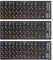 Lucocia Pack of 3 Russian Keyboard Stickers, Cyrillic Keyboard Stickers, Russian Waterproof Keyboard Stickers, Universal Stickers, Universal Keyboard Stickers, Replacement Stickers for Laptop