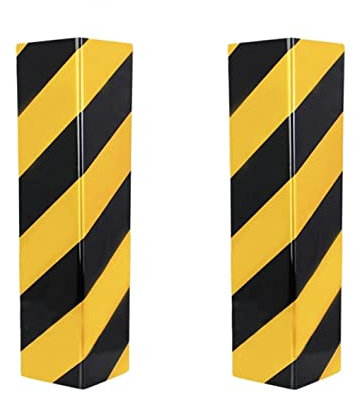 JGR SELECT 2 Unidades Protector Garaje Esquina - Paragolpes para Puerta de Coche, con Adhesivo - para Columnas, Parking, Garaje - 40 * 15 cm (Amarillo y Negro)