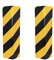 JGR SELECT Lot de 2 protections de garage d'angle pour porte de voiture, avec adhésif pour colonnes, parking, garage - 40 x 15 cm (jaune et noir)