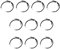 SM SunniMix 10 pcs Cordon pour Bracelet Coulissant Bracelets coulissants réglables Bracelet de Cordon torsadé Faisant des Accessoires de Bracelet à bricoler soi-même, Argent Noir