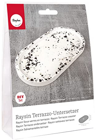 Rayher Kit Raysin sous-Verres en terrazzo, 1 sous Verre 17,8x9,5x1,3cm, 34473000
