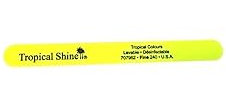 Tropical Shine - Lima de uñas lavable desinfectable 707962, color amarillo neón - fino - grano 240