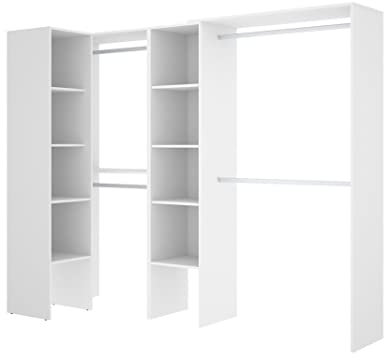 Befara KOMPOSITION ECKKLEIDERSCHRANK CHANIA, Weiß, 228 x 80 x 187 cm, komposition eckkleiderschrank