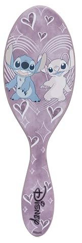 Wet Brush Original Entwirr Haarbürste, Stitch & Angel (Disney Love), ultraweiche IntelliFlex-Borsten für nasses, trockenes & geschädigtes Haar, für Damen & Herren