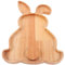 Farmhouse Bunny Serviertabletts, hölzerne Charcuterie-Platten in Hasenform für Ostern oder den Frühling Ofenblech Glas (Pink, One Size)
