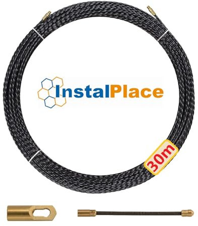 InstalPlace | Pasacables | Terminales Intercambiables con Accesorios | Triple Trenzada | Diámetro 4mm | 30m