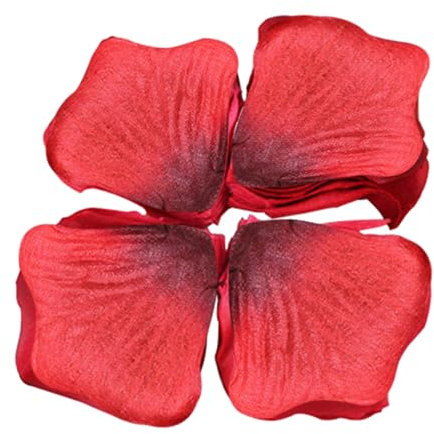 ohfruit Künstliche Blütenblätter aus Vliesstoff, 1000 Stück, künstliche Rosenblätter, künstliche Stoffblüten oder romantische Nacht, Hochzeit, Party, Events, Valentinstag, Dunkelrot