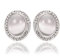 Ohrstecker Legierung, Ohrstecker Silber mit Zirkonia Ohrringe Damen 1.5 x 1.3 cm