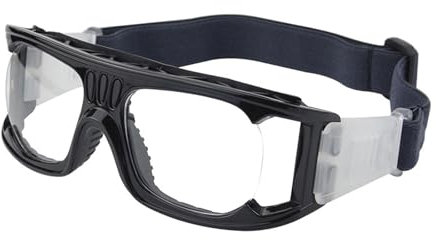 JTQYFI Sportbrille Erwachsene Schutzbrille Basketballbrille Verstellbarem Kopfband Austauschbarer Linse