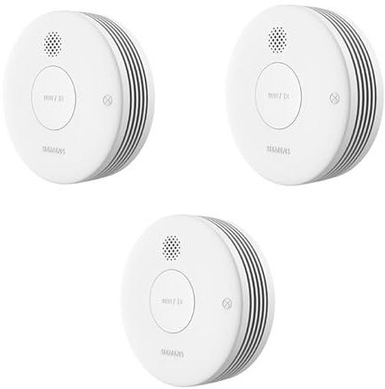 SIEMENS Siemens Delta Reflex 5TC1292-8 Lot de 3 détecteurs de fumée Siemens avec Batterie de 10 Ans Blanc