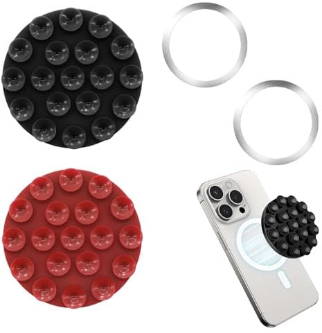 Roinaid 2 Pezzi Ventosa per Cellulare,Porta Telefono Ventosa,Ventosa Cellulare,Porta Cellulare con Ventose,Supporto Magnetico a Ventosa per Telefono,Funziona con Tutti i Modelli di Telefono