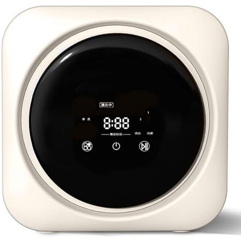 FJYAWEN Mini Lavadora Automática De 170 W/3,5 L, Lavadora Y Secadora Inteligentes con Rodillos, Lavadora Integrada De Pared O De Escritorio, Secadora De Ropa Compacta De Carga Frontal