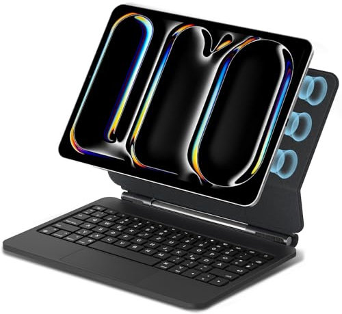 IVEOPPE Tastatur Hülle für iPad pro 13 2024 (M4), Magic Keyboard für iPad Pro 13, Präzises Multi-Touch Trackpad, Magnetische Freischwebende Design für iPad Pro 7 Gen(M4) 13 Zoll 2024