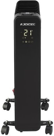 Radiador de Aceite Jocel JIO9013163, 9 elementos, 2000w, Conexión a través de smartphone, negro