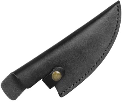 PU Leather Knife Edge Sheath: Suitable for 6 Inch Boning Knife Cleaver Blade Protector - Portable Knife Sheath Cassette (Black)