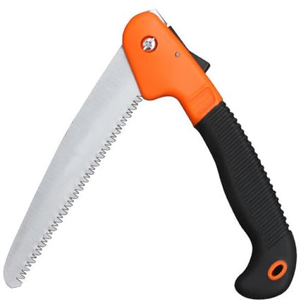WUFGWBD 1 Piece Foldable Orange Color 39.8Cm Logging Saw, Garden Pruning Tool, Outdoor Wood Cutting Saw