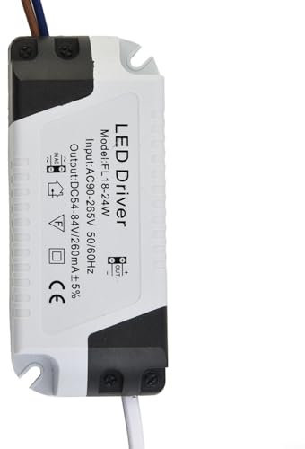 BlissfulAbode LED-Panel-Treiber Konstantstrom-Netzteil – 3 W, 6 W, 12 W, 18 W, 24 W Gleichstrom, für schmale Panelleuchten, Deckenleuchten, Innenbeleuchtung (18–24 W)