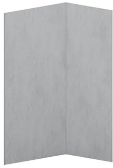 Vente-unique - Lot de 2 panneaux muraux de douche effet béton ciré en aluminium avec profilés - L90 x L120 x H210 cm - ARFINO