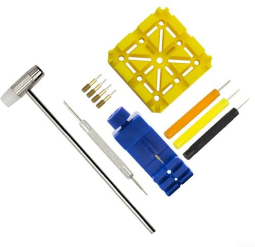 Multifunktionales 11-teiliges Uhren-Reparatur-Werkzeug-Set für Anfänger und erfahrene Benutzer (blau)