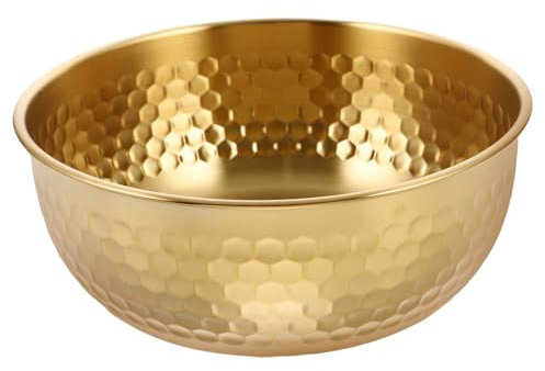 UTHCLO Salatschüssel Aus Edelstahl Servierschale Für Obst Salat Snacks Mit Japanischem Hammerschlagdesign Langlebig Und Einfach Zu Reinigen Für Küche Und Esszimmer