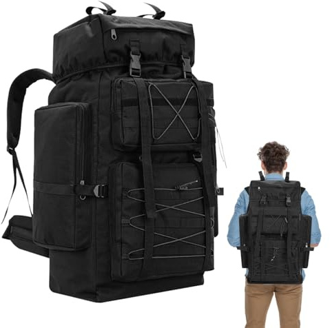 Gkstly Zaino Trekking da 80L, Zaini da Hiking Trekking Ultraleggero Zaino da Campeggio per Uomo e Donna Impermeabile e Resistente per Escursionismo Campeggio Arrampicata e Altre Attività All'aperto