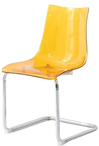 Esszimmerstühle aus Acryl mit Rückenlehne, transparente und stilvolle Stühle für Esstische und Heimdekoration