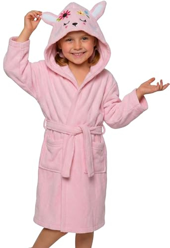 o-day Morbido Accappatoio Bambino Spugna e Divertente Accappatoio Bambina Spugna con Cappuccio a Forma di Animali Cotone 100%