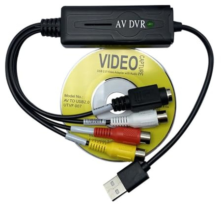 Vdaxvme USB 2.0 Video Capture Card Device USB 2.0 Transfer Recording Grabber Live Streaming for Digitizing Gaming Video Recorders
