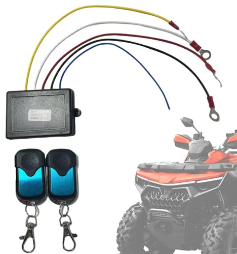 Mando a distancia para cabrestante todoterreno – Kit receptor inalámbrico | 12 V 24 V, controlador interruptor para vehículos sellado IP65, dispositivo de recuperación compacto | también para coches