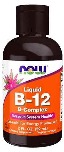 NOW Foods Supplements, Vitamin B-12 Complex Liquid, Energy Production*, Nervous System Health*, 2-Ounce