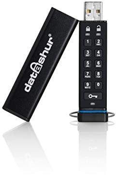 iStorage datAshur 4 GB Secure Flash Drive Password protected Dust & Water Resistant Portable Hardware Encryption