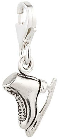 Charm Anhänger Schlittschuh aus 925 Sterling Silber (14x10mm)