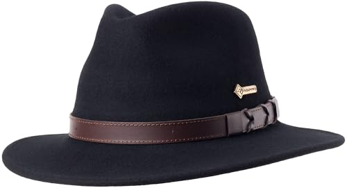 SCIPPIS Norton – Robuster Wollfilzhut für Damen & Herren | Wasserabweisender & knautschbarer Outdoorhut | Klassischer Westernhut mit breiter Krempe | Zeitlos & preiswert