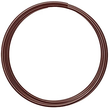 Vaessen Creative Fil Aluminium 2 m x 4 mm - Fil Métallique Chocolate Mat (Marron) - Fil de Fer Souple pour Loisirs Créatifs, Perlage et Fabrication de Bijoux