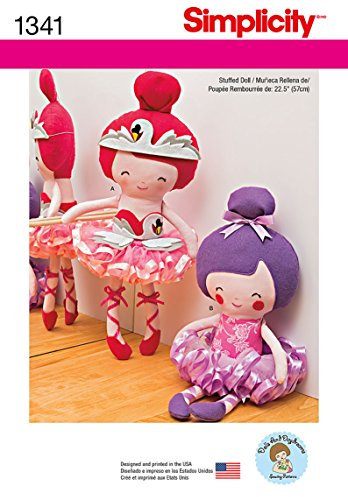 Simplicity 1341 Nähmuster Ballrina-Puppe, 56 cm