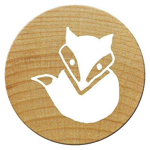 Woodies WM0502 Mini-Stempel Altes Fuch, Holz, 1,5 x 1,5 x 3 cm