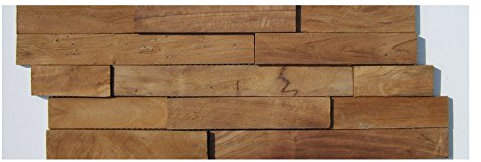 HO-002-1 Mosaik-Fliese auf Netz Teakholz Wand Verblender Wandtatoo Wandfliese Wanddekoration Stein-Mosaik Fliesen Lager Verkauf Herne NRW