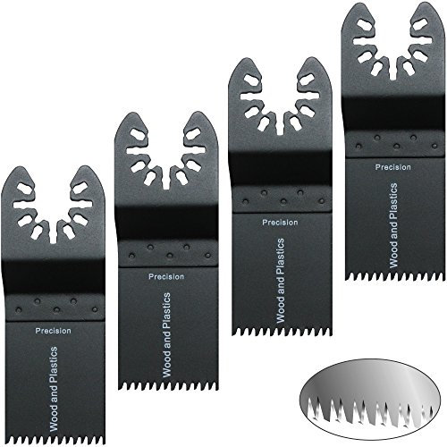 Hobbypower24© Lot de 2 lames de scie plongeante / lames de scie japonaise de précision 35 mm Bois et plastique pour ALDI TopCraft Workzone Duro LIDL Parkside et Worx (4)