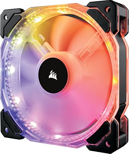 Corsair HD140 RGB LED PWM PC-Gehäuselüfter ohne Controller und Hub (140mm, Single Pack) schwarz