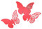ElecMotive Lot de 100 Papillons Fleur 3D Carte de Verre Marque Place Forme de Papillon Ajouré Décoration de Table pour Fêtes Mariage (Rouge)