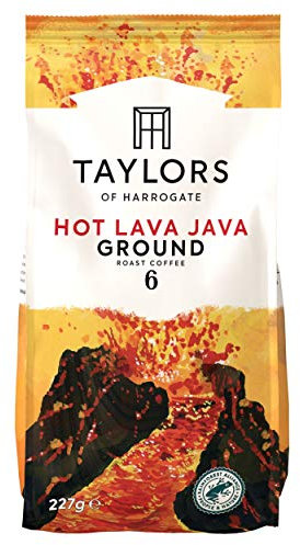 Taylors of Harrogate Hot Lava Java Ground Coffee, 227g (Pack of 6)