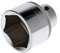 GEDORE red Douille, Entraînement 3/4 20 mm, 6 pans, Diamètre 55 mm, Outil, R71005514, Acier chromé