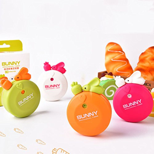 Cute Animal Minuteur de cuisine, 60 Minute Look sophistiqué Bouillie Minuteur pour la cuisson d'exercice d'étude 8.3x6.7x2.5 cm Lot de 4