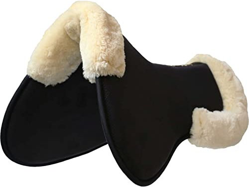 Kentucky - Naturel Lamfell Anatomisch Sattelpad Absorb Schwarz