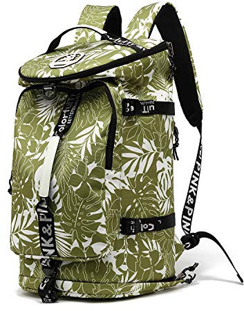 Sac de sport étanche 4 voies avec compartiment à chaussures pour voyage, sport, randonnée, ordinateur portable, Vert olive, X-Large, Sac à dos