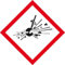 Aufkleber Warnzeichen GHS 01 „Explosionsgefahr/Explosive Stoffe“ GHS-Gefahrensymbol Folie selbstklebend, quadratisch | 5-20cm Made in Germany, Größen Name: 5x5cm